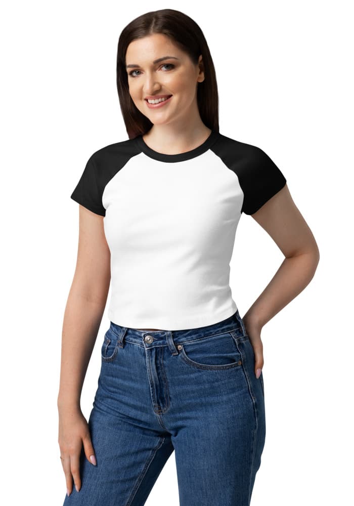 Women’s micro rib raglan baby tee